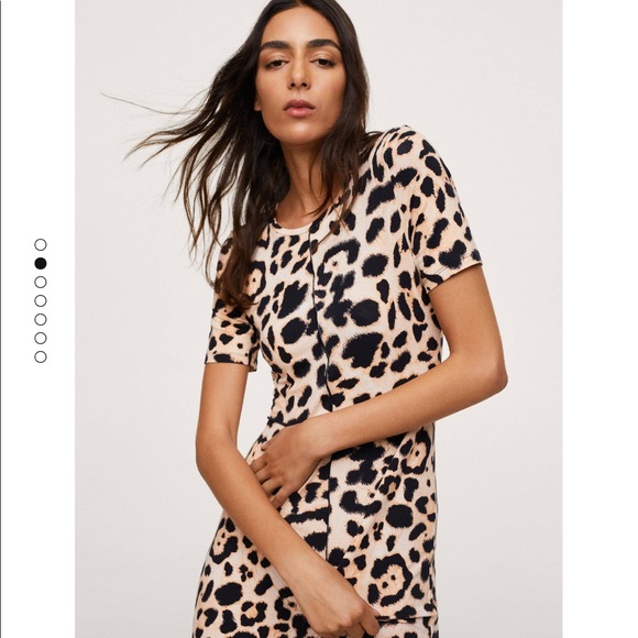 Mango midi leopard dress - Picture 3 of 8